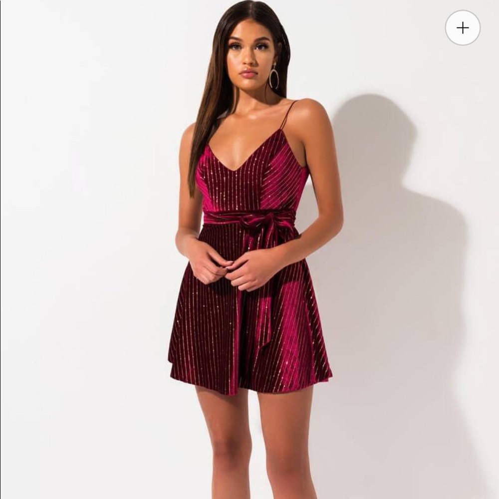 Akira sz.M BLUE Velvet Mini dress